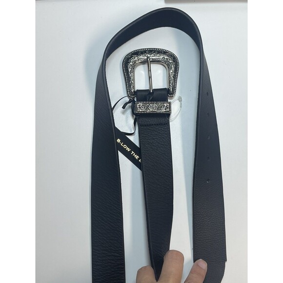 B-Low The Belt Black Leather Frank Belt Sz L New W/Missing Metal Point - Picture 3 of 9